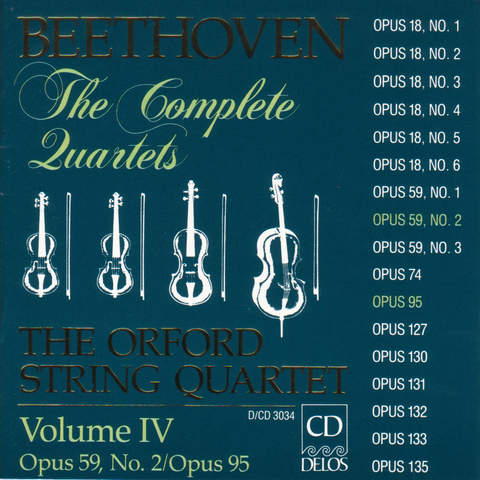 Beethoven: The Complete Quartets, Vol. 4